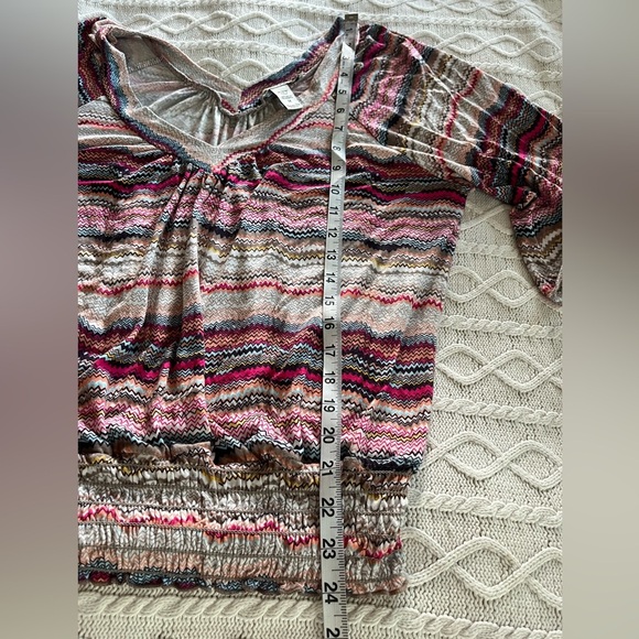 American Rag Rayon Multicolor Striped Women's Blouse Size Medium - Picture 11 of 15